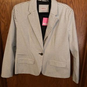 Women’s blazer size 16 white grey stripe